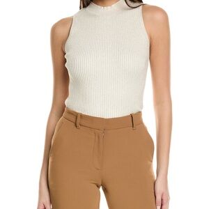 Michael Stars Cream/ Silver Knit Tank Top